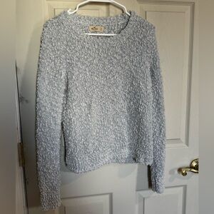 Hollister Ladies Grey Light Sparkle Boucle Sweater Size Small